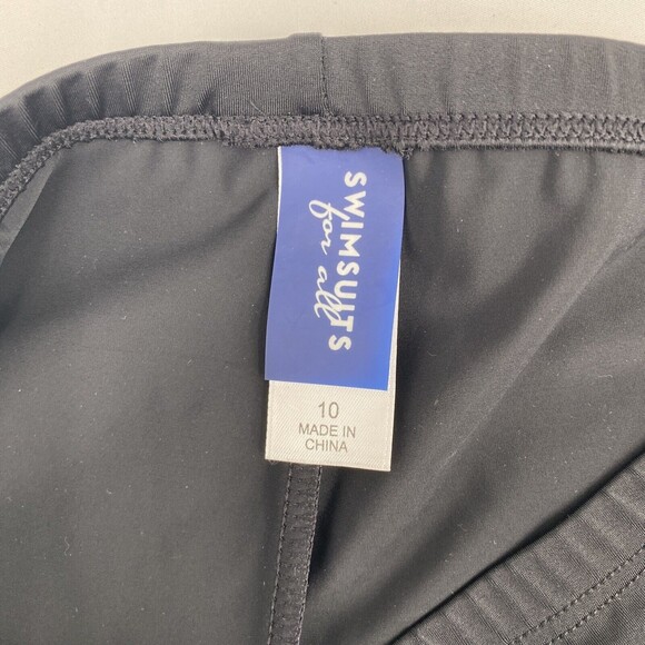 Swimsuits For All Stretch Chlorine Resistant Swim Bike Short Black Size 10 NWT - Picture 5 of 9